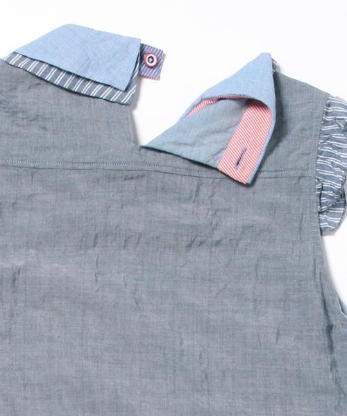 BEAMS BOY(ビームスボーイ)の「TORI-TO / 2枚衿 重ね ワンピース(ワンピース・レディース・ブルー・ONE SIZE)」の8枚目の写真