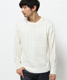 CIAOPANIC TYPY | 【ロープライスアイテム】ウールアクリルケーブルクルー(ニット/セーター)