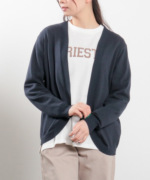 Honeys(ハニーズ)の「ラウンドカーデ(カーディガン/ボレロ・レディース・オレンジ/ベージュ/ブルーグリーン/ネイビー/ブラック・L/LL/M)」の11枚目の写真