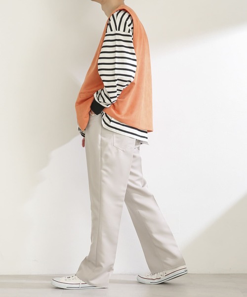 SENSE OF PLACE by URBAN RESEARCH（センスオブプレイスバイアーバンリサーチ）の「ボーダーエクストラルーズロンTシャツ（Tシャツ/カットソー・メンズ・ブラック/ネイビー/グリーン・MEDIUM/LARGE）」の14枚目の写真