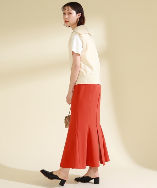 Ray BEAMS（レイビームス）の「Ray BEAMS / ビッグ カラー ハーフ ジップ ベスト（ベスト・レディース・イエロー/ロイヤルブルー/ナチュラル・ONE SIZE）」の22枚目の写真