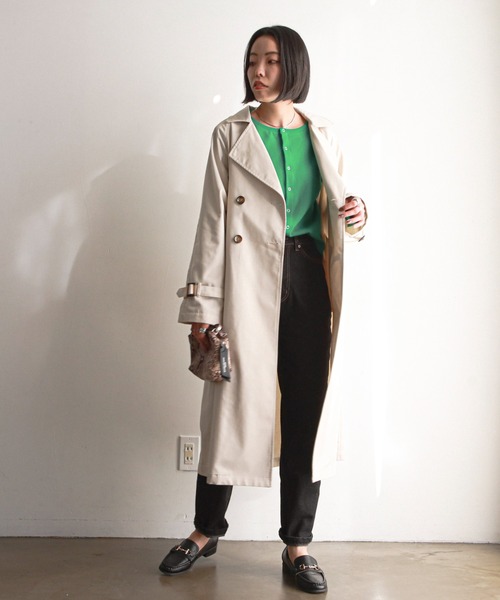 feepur（フェピュール）の「ロングトレンチコート（トレンチコート・レディース・ベージュ/アイボリー・SMALL/MEDIUM）」の12枚目の写真