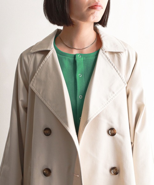 feepur（フェピュール）の「ロングトレンチコート（トレンチコート・レディース・ベージュ/アイボリー・SMALL/MEDIUM）」の15枚目の写真