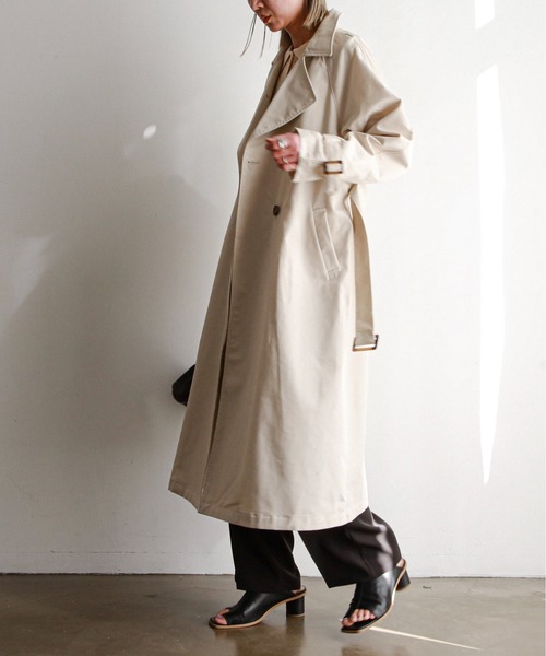 feepur（フェピュール）の「ロングトレンチコート（トレンチコート・レディース・ベージュ/アイボリー・SMALL/MEDIUM）」の9枚目の写真