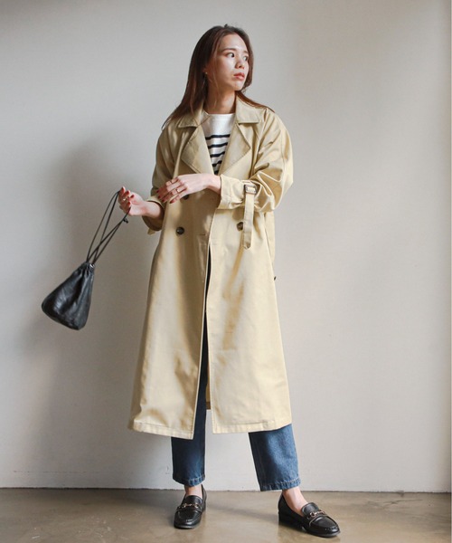 feepur（フェピュール）の「ロングトレンチコート（トレンチコート・レディース・ベージュ/アイボリー・SMALL/MEDIUM）」の19枚目の写真