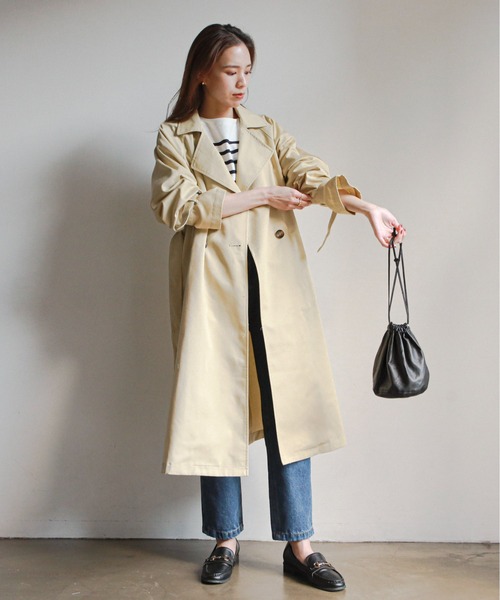feepur（フェピュール）の「ロングトレンチコート（トレンチコート・レディース・ベージュ/アイボリー・SMALL/MEDIUM）」の18枚目の写真