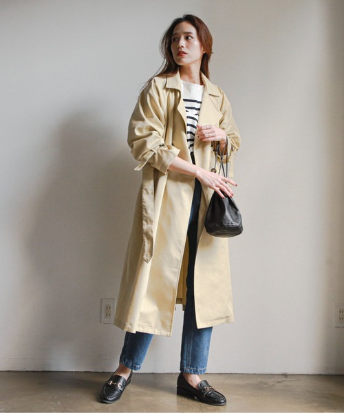 feepur（フェピュール）の「ロングトレンチコート（トレンチコート・レディース・ベージュ/アイボリー・SMALL/MEDIUM）」の17枚目の写真