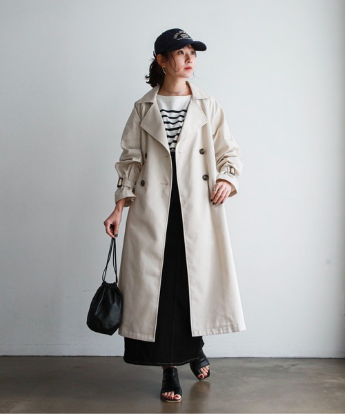 feepur（フェピュール）の「ロングトレンチコート（トレンチコート・レディース・ベージュ/アイボリー・SMALL/MEDIUM）」の20枚目の写真