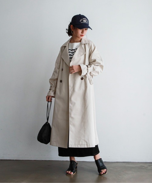 feepur（フェピュール）の「ロングトレンチコート（トレンチコート・レディース・ベージュ/アイボリー・SMALL/MEDIUM）」の21枚目の写真