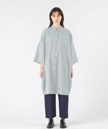 mizuiro ind ワイドハーフスリーブシャツワンピース