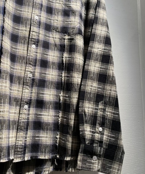 A4A（エーフォーエー）の「A4A/エーフォーエー/3COL check SH/キリカエチェックシャツ（シャツ/ブラウス・メンズ・ブラック・FREE）」の5枚目の写真