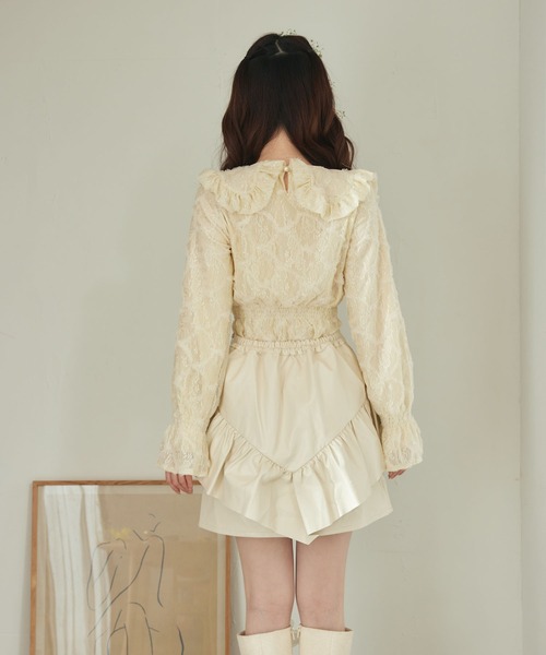 Swankiss(スワンキス)の「SX leather frill S/K(スカート・レディース・ピンク/ホワイト/ブラック・FREE)」の7枚目の写真
