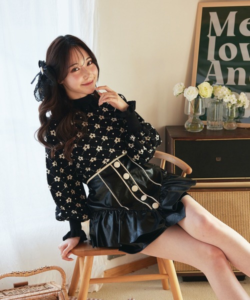 新品タグ付き★PING ★レディース スカート S ホワイト フリル フリルチュールティアードスカート【期間限定価格】 | axes femme