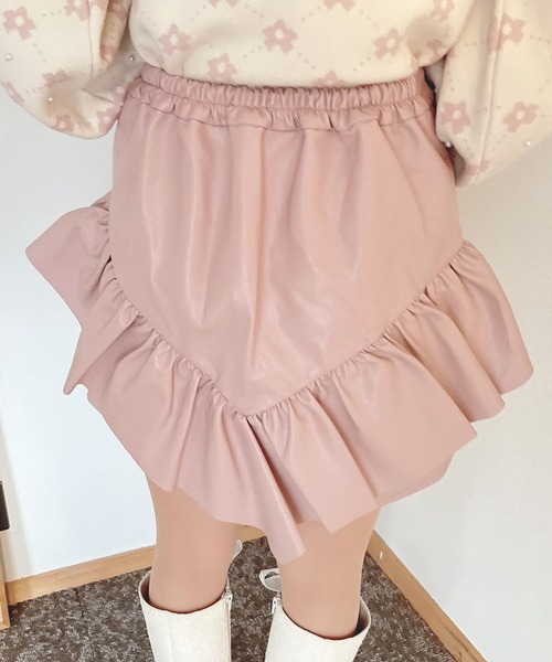 Swankiss(スワンキス)の「SX leather frill S/K(スカート・レディース・ピンク/ホワイト/ブラック・FREE)」の19枚目の写真