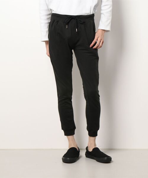 STYLEBLOCK（スタイルブロック）の「ミニ裏毛無地2本ラインロゴアメカジスウェットジョガーパンツ（スウェットパンツ・メンズ・ブラック/グレー/ブラック系その他/グレー系その他/ブラック系その他2/ブラック系その他3/グレー系その他3・M/L/LL）」の3枚目の写真