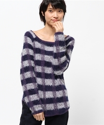 【CAPRICIEUX LE'MAGE】フェザーヤーンチェックプルオーバー