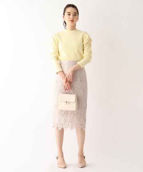 index（インデックス）の「◆ランダムリブハイネックトップス【WEB限定サイズ】（ニット/セーター・レディース・ホワイト系/イエロー系その他/ネイビー・36/38/40/42）」の8枚目の写真