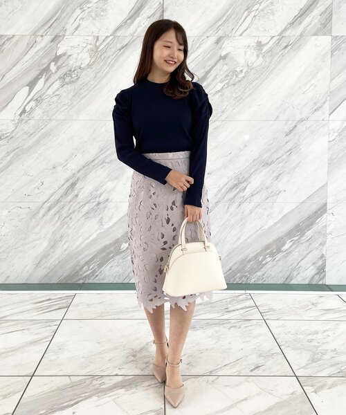 index（インデックス）の「◆ランダムリブハイネックトップス【WEB限定サイズ】（ニット/セーター・レディース・ホワイト系/イエロー系その他/ネイビー・36/38/40/42）」の15枚目の写真