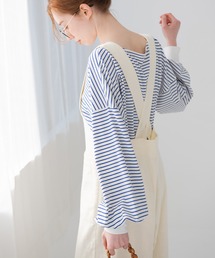 Crisp | ボリュームスリーブボーダーTシャツ(Tシャツ/カットソー)