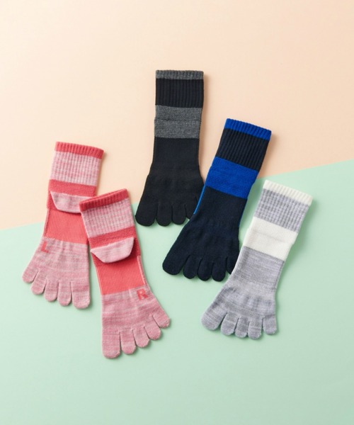 GUNZE(グンゼ)の「ACTIVE STYLE/アクティブスタイル アーチサポート 5本指ソックス ショート丈(ソックス/靴下・レディース・スモークピンク/ブルー系その他/ブラック/ネイビー/パープル系その他/ライトグレー/グリーン系その他/ホワイト/イエロー系その他/ライム/オレンジ/ブラック系その他・23-25)」の18枚目の写真