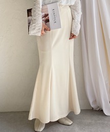 She's Closet（シーズクローゼット）の「ハイウエスト縦切り替え裾フレアロングポンチマーメイドスカート（スカート）」