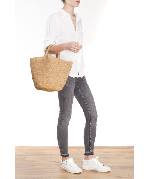 Sans Arcidet(サンアルシデ)の「【Sans Arcidet/サンアルシデ】かごバック ラフィア 麻 ジュート(かごバッグ・レディース・ベージュ/ナチュラル/グレイッシュベージュ・FREE)」の2枚目の写真