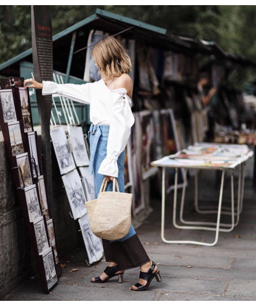 Sans Arcidet(サンアルシデ)の「【Sans Arcidet/サンアルシデ】かごバック ラフィア 麻 ジュート(かごバッグ・レディース・ベージュ/ナチュラル/グレイッシュベージュ・FREE)」の13枚目の写真