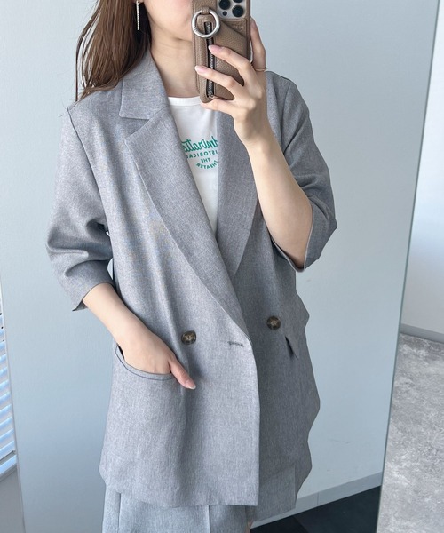 mysty woman(ミスティウーマン)の「コンパクトミニロゴTシャツ 275117(Tシャツ/カットソー・レディース・ブラック/ベージュ/オフホワイト・FREE)」の5枚目の写真
