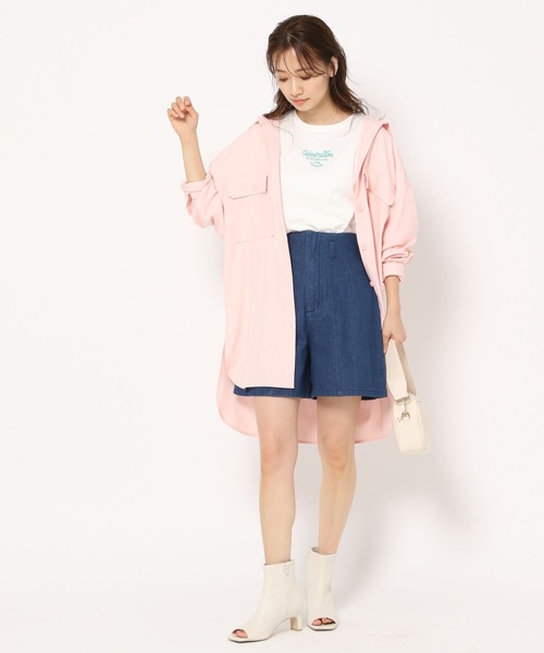 mysty woman(ミスティウーマン)の「コンパクトミニロゴTシャツ 275117(Tシャツ/カットソー・レディース・ブラック/ベージュ/オフホワイト・FREE)」の8枚目の写真