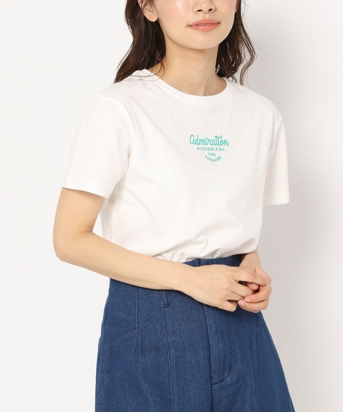 mysty woman(ミスティウーマン)の「コンパクトミニロゴTシャツ 275117(Tシャツ/カットソー・レディース・ブラック/ベージュ/オフホワイト・FREE)」の20枚目の写真