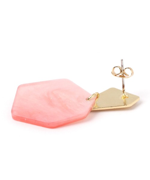 LAKOLE（ラコレ）の「アセチカラーピアス / 274768（ピアス（両耳用）・レディース・ピンク/グリーン・FREE）」の6枚目の写真