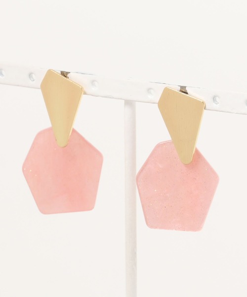 LAKOLE（ラコレ）の「アセチカラーピアス / 274768（ピアス（両耳用）・レディース・ピンク/グリーン・FREE）」の4枚目の写真