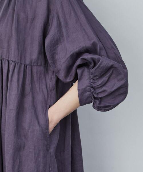 LOISIR(ロワズィール)の「ラミーワッシャータックディテールワンピース(シャツワンピース・レディース・オフホワイト/チャコール/ブルー・FREE)」の21枚目の写真