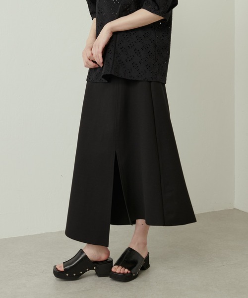 Lui's（ルイス）の「ダブルクロスアシメフレアスカート（スカート・レディース・ブラック/ブルー/ピンク・FREE）」の2枚目の写真