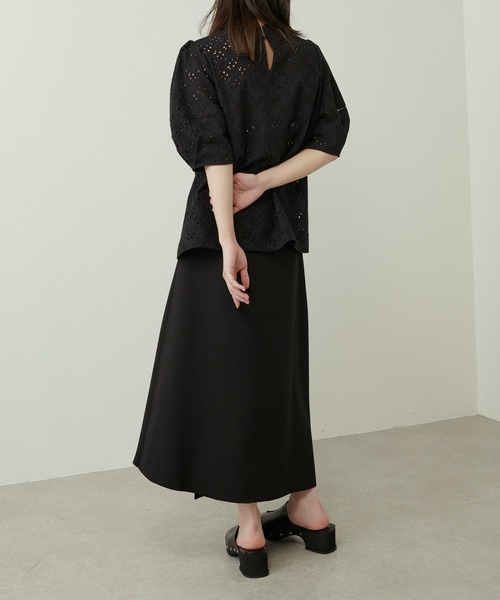 Lui's（ルイス）の「ダブルクロスアシメフレアスカート（スカート・レディース・ブラック/ブルー/ピンク・FREE）」の4枚目の写真