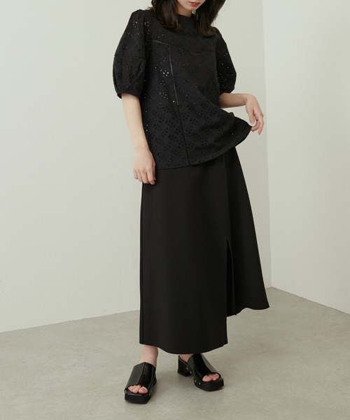 Lui's（ルイス）の「ダブルクロスアシメフレアスカート（スカート・レディース・ブラック/ブルー/ピンク・FREE）」の5枚目の写真