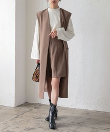 サイドスリットロングジレベスト