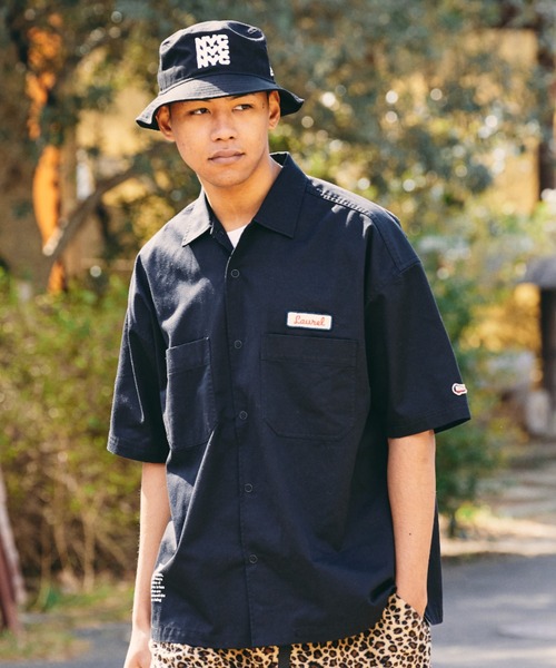 DEAR LAUREL（ディアローレル）の「DEAR LAUREL/ディアローレル ワイドシルエット 半袖シャツ D22S2401（シャツ/ブラウス・メンズ・グレー/ブラック/ブルー・M/L）」の13枚目の写真