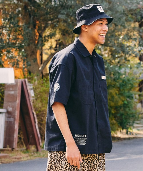 DEAR LAUREL（ディアローレル）の「DEAR LAUREL/ディアローレル ワイドシルエット 半袖シャツ D22S2401（シャツ/ブラウス・メンズ・グレー/ブラック/ブルー・M/L）」の12枚目の写真