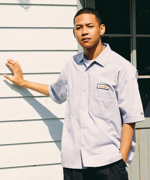 DEAR LAUREL（ディアローレル）の「DEAR LAUREL/ディアローレル ワイドシルエット 半袖シャツ D22S2401（シャツ/ブラウス・メンズ・グレー/ブラック/ブルー・M/L）」の8枚目の写真