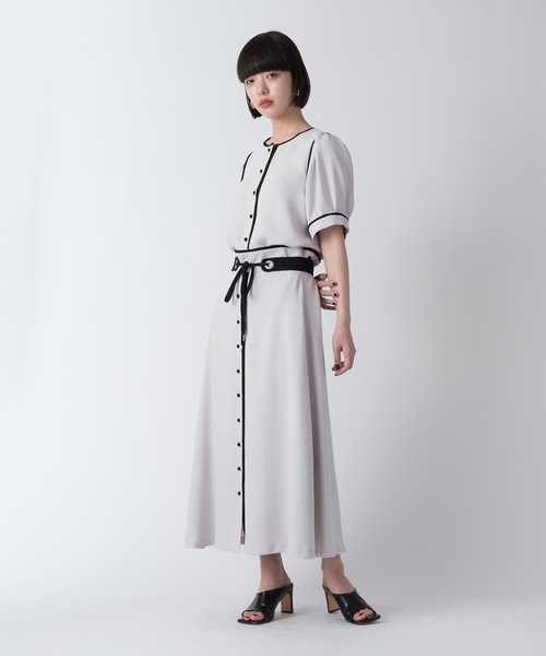 La SRIC（ラスリック）の「La SRIC / バイカラートリミングBL【セットアップ可】（シャツ/ブラウス・レディース・グリーン/グレー系その他・38）」の8枚目の写真