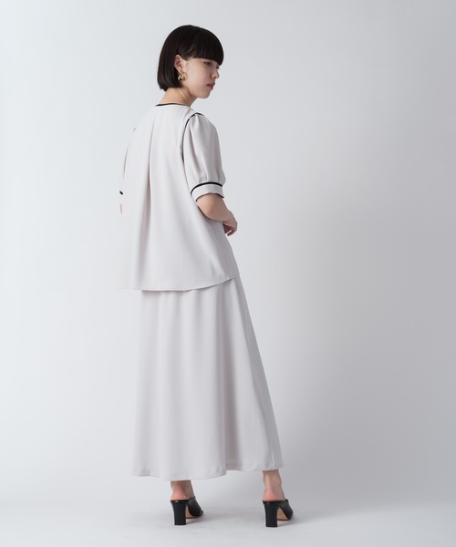 La SRIC（ラスリック）の「La SRIC / バイカラートリミングBL【セットアップ可】（シャツ/ブラウス・レディース・グリーン/グレー系その他・38）」の22枚目の写真