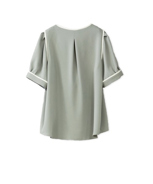 La SRIC（ラスリック）の「La SRIC / バイカラートリミングBL【セットアップ可】（シャツ/ブラウス・レディース・グリーン/グレー系その他・38）」の5枚目の写真