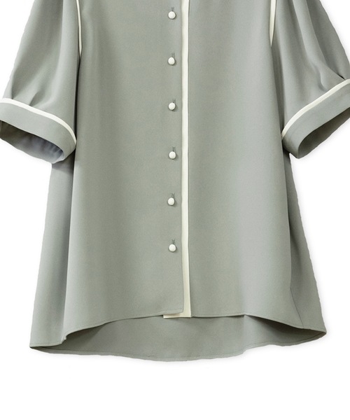 La SRIC（ラスリック）の「La SRIC / バイカラートリミングBL【セットアップ可】（シャツ/ブラウス・レディース・グリーン/グレー系その他・38）」の9枚目の写真