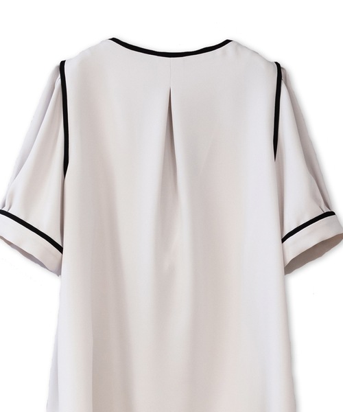 La SRIC（ラスリック）の「La SRIC / バイカラートリミングBL【セットアップ可】（シャツ/ブラウス・レディース・グリーン/グレー系その他・38）」の6枚目の写真