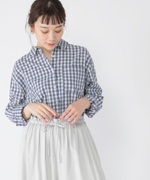 studio CLIP（スタディオクリップ）の「【UVカット/接触冷感】レジャーUVカットひんやりシャツ（シャツ/ブラウス・レディース・イエロー/その他1/ピンク/オフホワイト/その他2・FREE）」の5枚目の写真