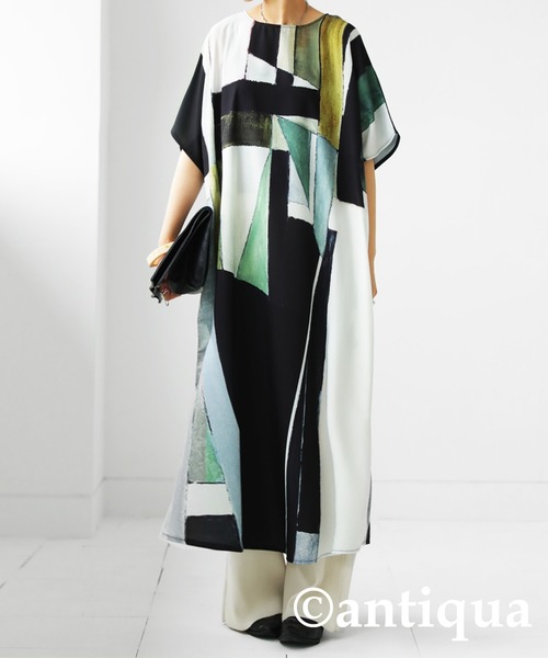 着るだけでこなれる 幾何学ワンピ ワンピース Antiqua アンティカ のファッション通販 Zozotown