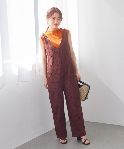 KOBE LETTUCE（コウベレタス）の「モックネックスリーブレスニット（ニット/セーター・レディース・アイボリー/ブルー/ライトグリーン/オレンジ/モカ/ブラック・FREE）」の9枚目の写真