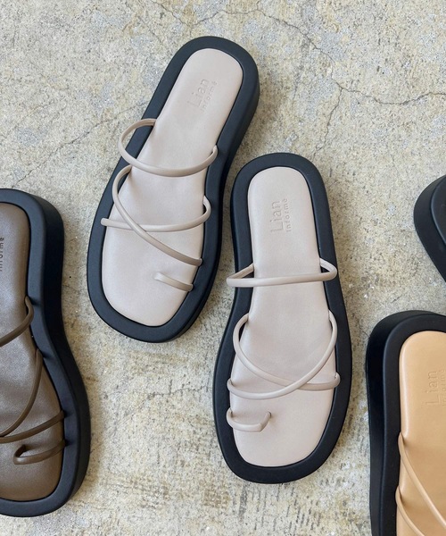 LIAN(リアン)の「厚底レースアップサンダル(サンダル・レディース・アイボリー/ブラック/ベージュ・SMALL/MEDIUM/LARGE)」の22枚目の写真