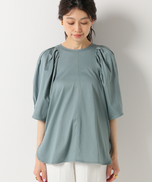 IENA LA BOUCLE(イエナラブークル)の「IENA LA BOUCLE タックスリーブカットソー(Tシャツ/カットソー・レディース・グリーン系その他/ネイビー・FREE)」の8枚目の写真